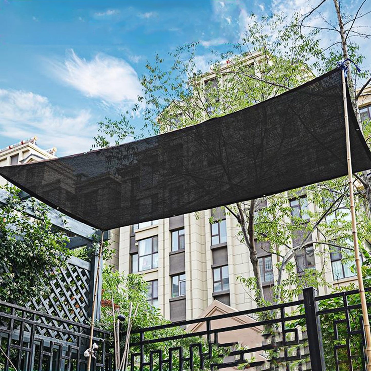 70% Black Shade Cloth 6.6x16FT Durable Mesh Tarp with Grommets for Garden, Green7
