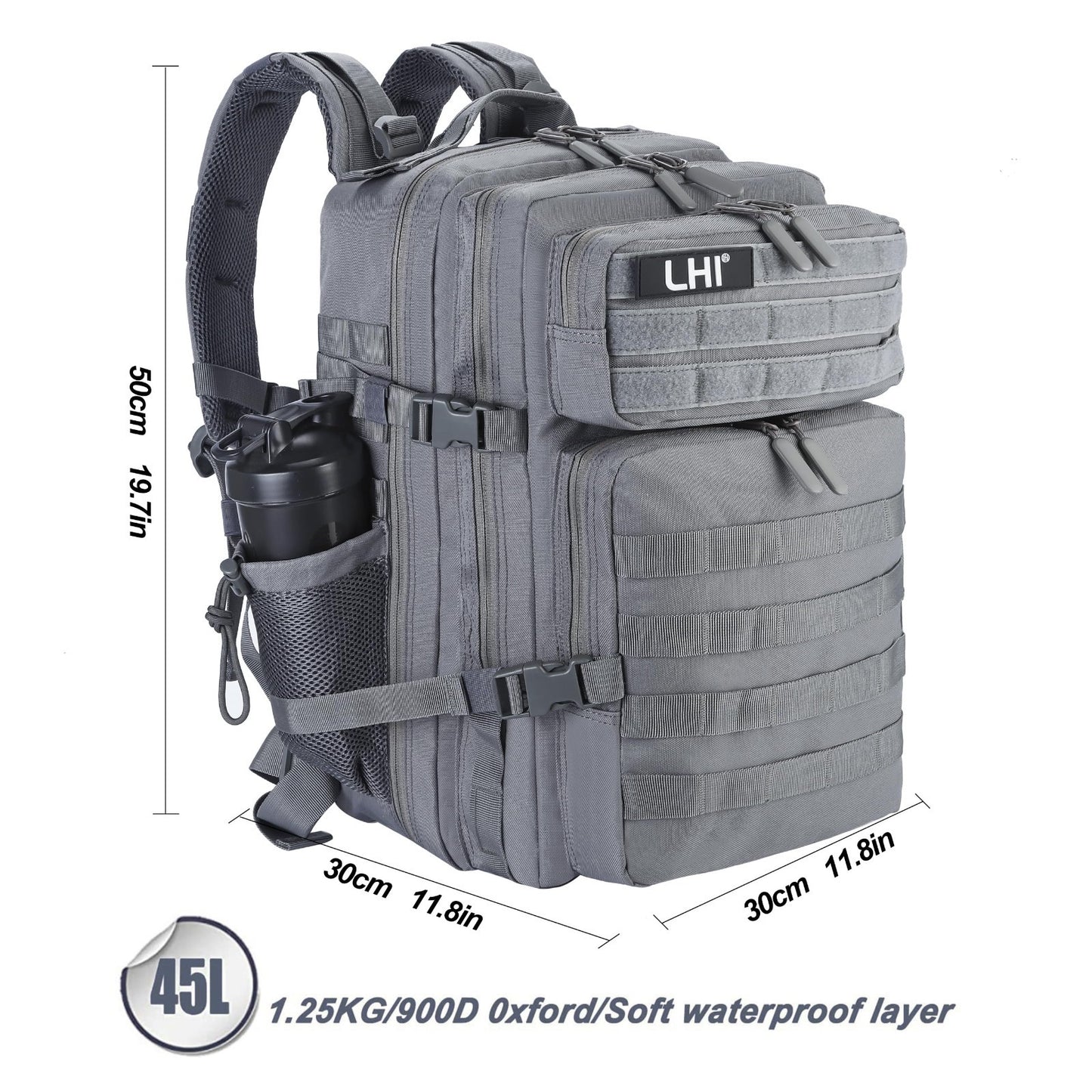 45L Military Tactical Backpack   3 Day Assault Pack Rucksack with Molle System  5