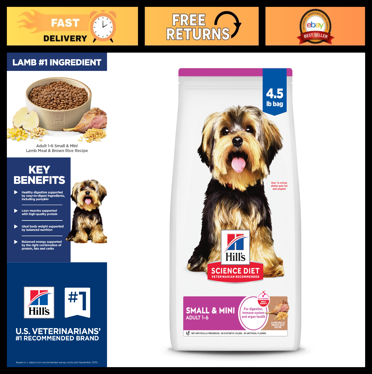 Premium Small & Mini Dry Dog Food for Adults 1 6 Years   Nutrient Rich Formula0