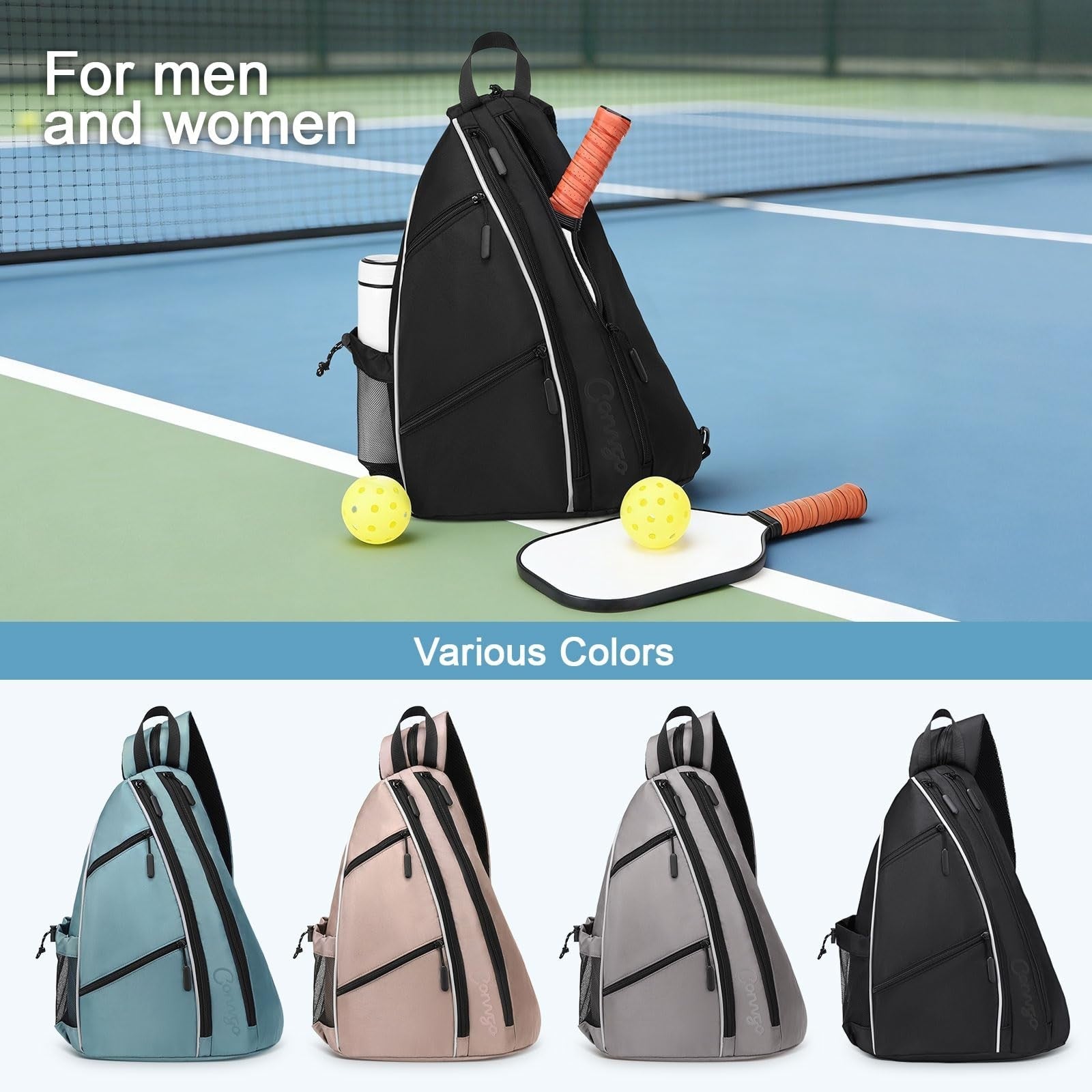 Adjustable Pickleball Backpack & Sling Bag - 2-in-1 Sports Bag for Tennis2