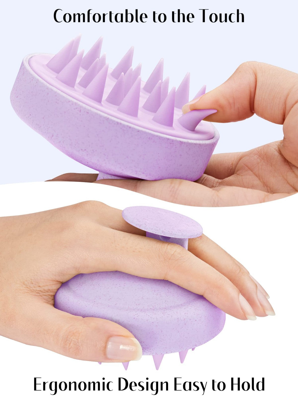 Soft Silicone Scalp Massager Brush for Hair Growth, Dandruff Removal & Stress Re4