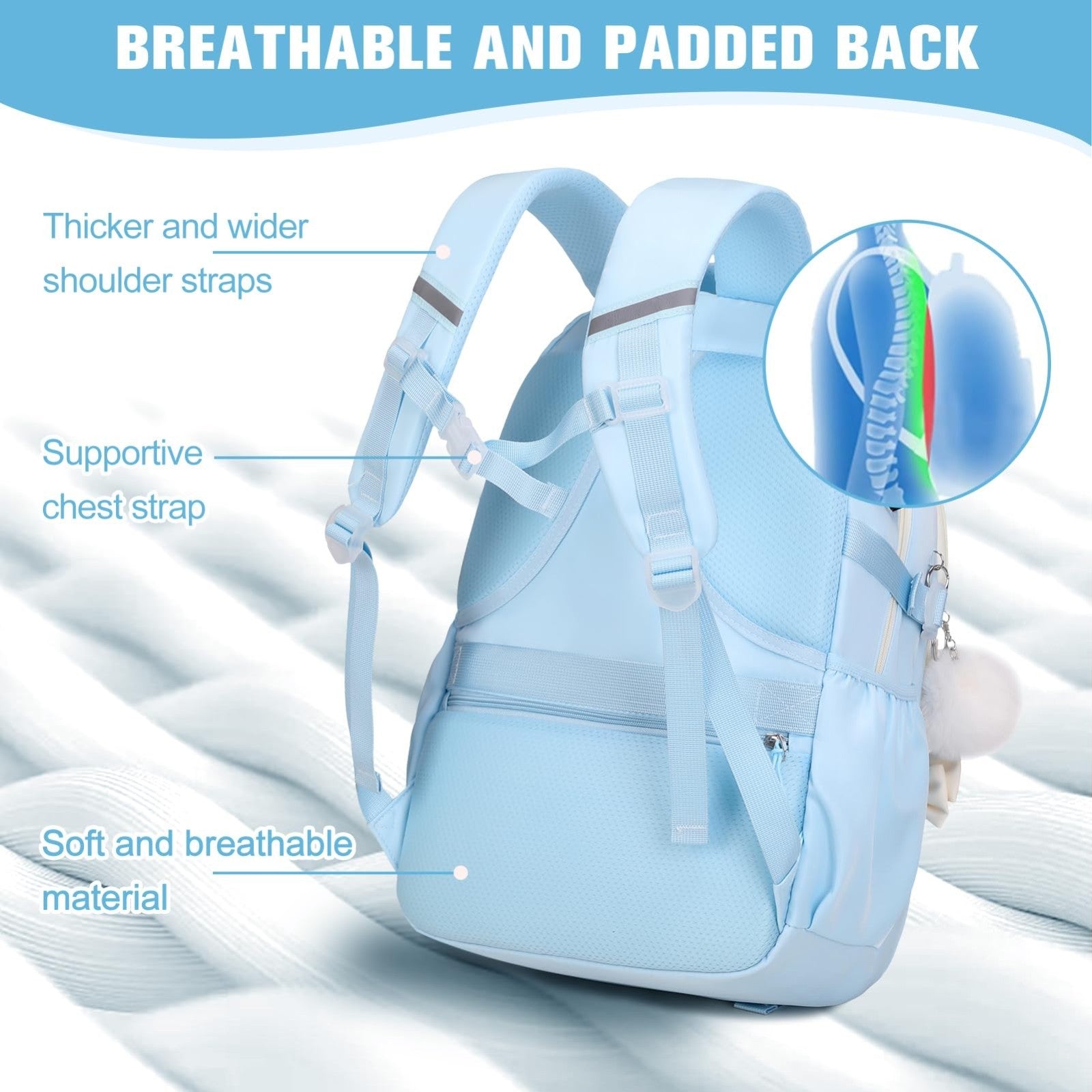 Cute Bow Backpack for Girls   School Bag Set with Lunch Bag & Pen Case4