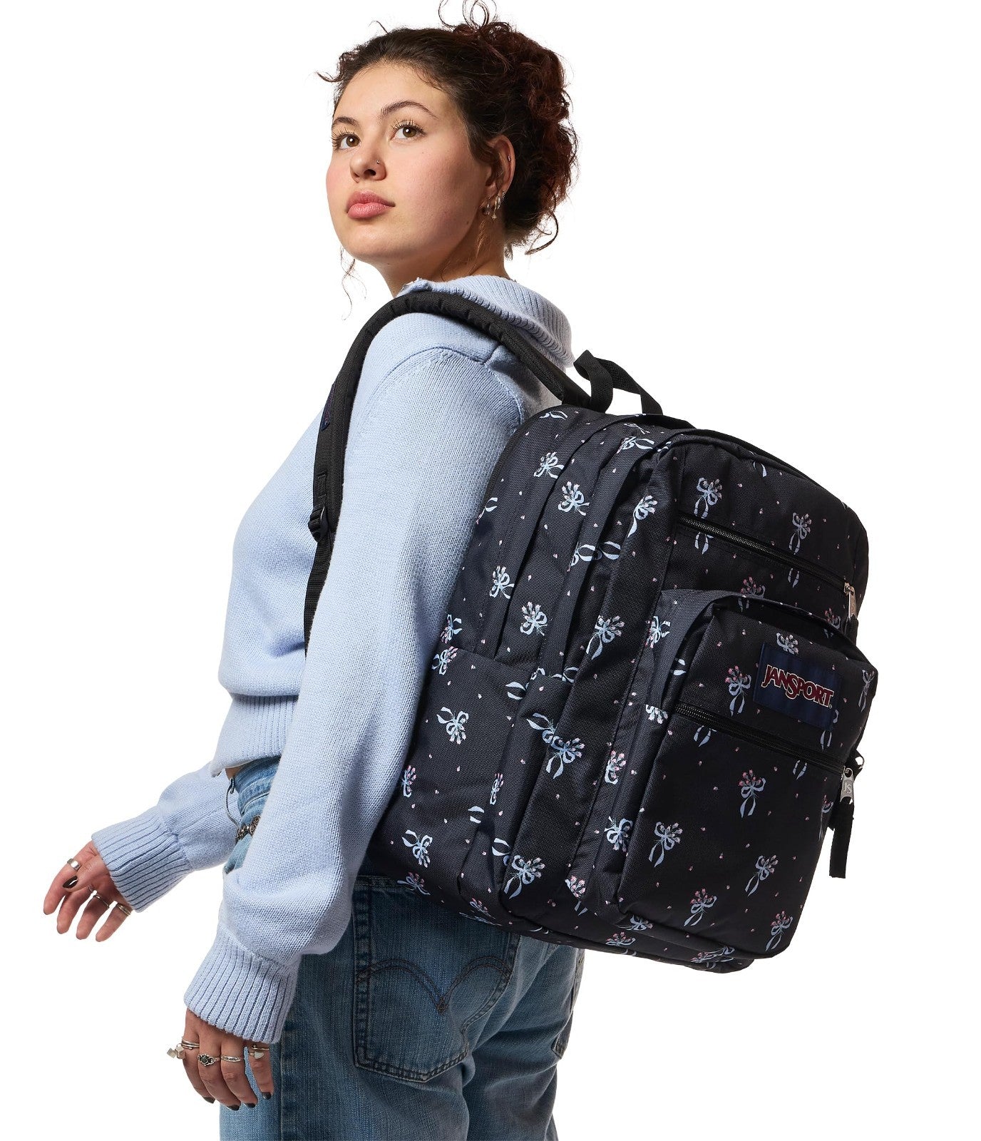 Stylish Laptop Backpack, 2 Compartments, Ergonomic Straps, 15” Sleeve, Haul Hand6