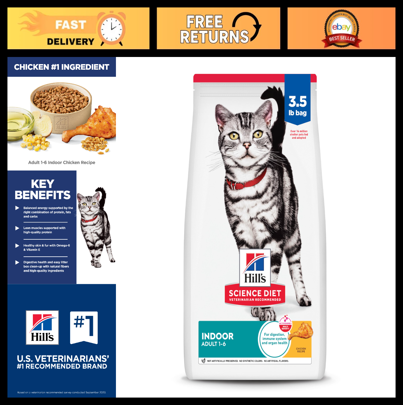 Premium Indoor Dry Cat Food for Adult Cats 1 6 Years   Healthy Nutrition & Taste0