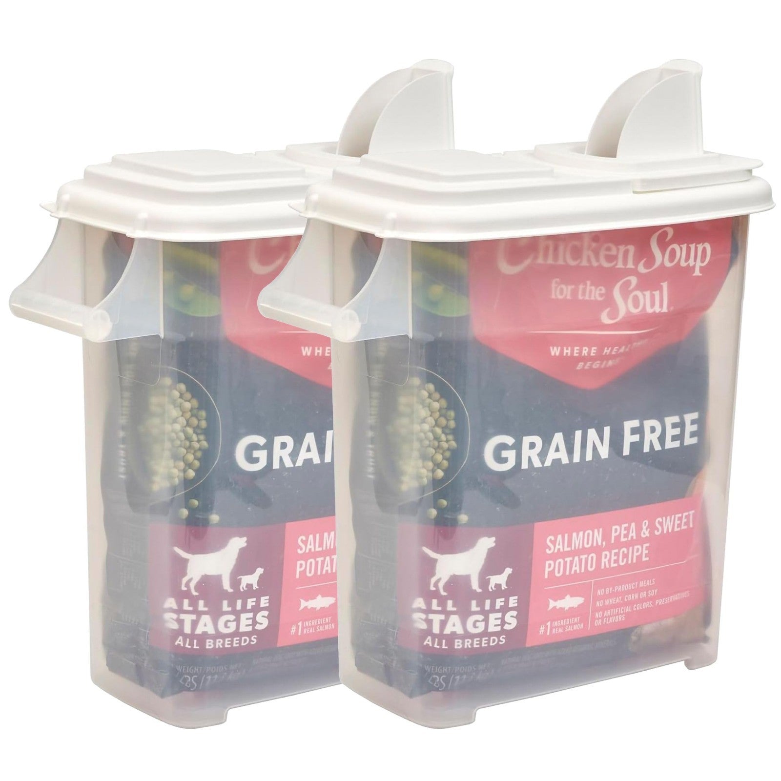Pet Food Storage Containers   8 Gallon Dog, Cat & Bird Seed Dispensers w/Handle,7