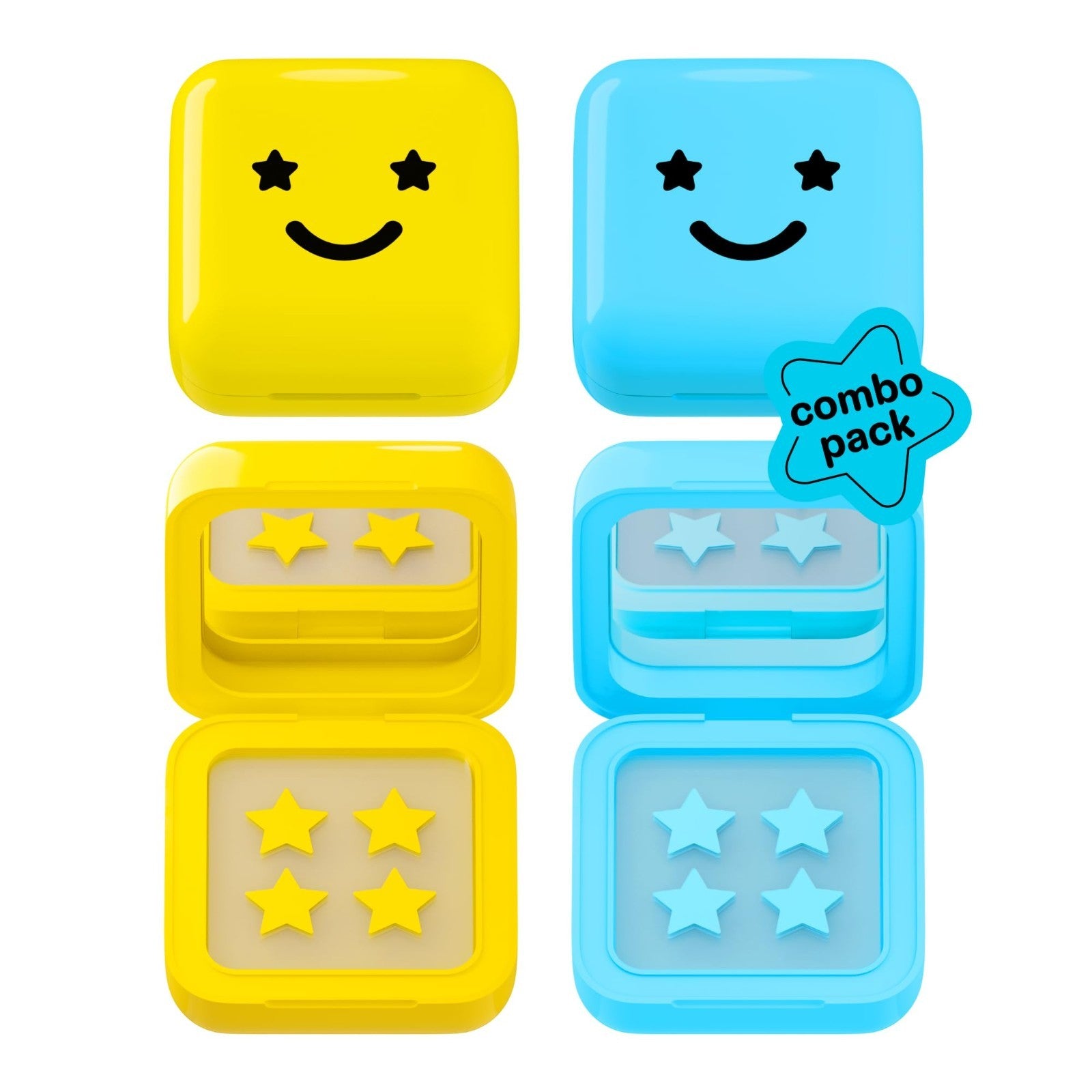 Hydro Star Yellow & Blue Compact Star Patch Combo Pack   64 Count Acne Treatment1