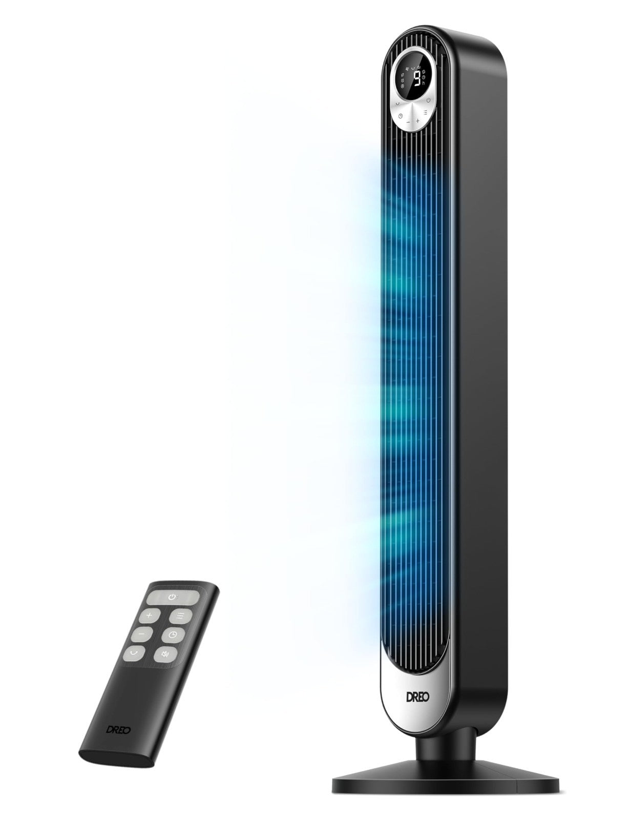 High Velocity 28ft/s Tower Fan, 20dB Quiet, 9 Speeds, 4 Modes, 12H Timer, 90° Os1