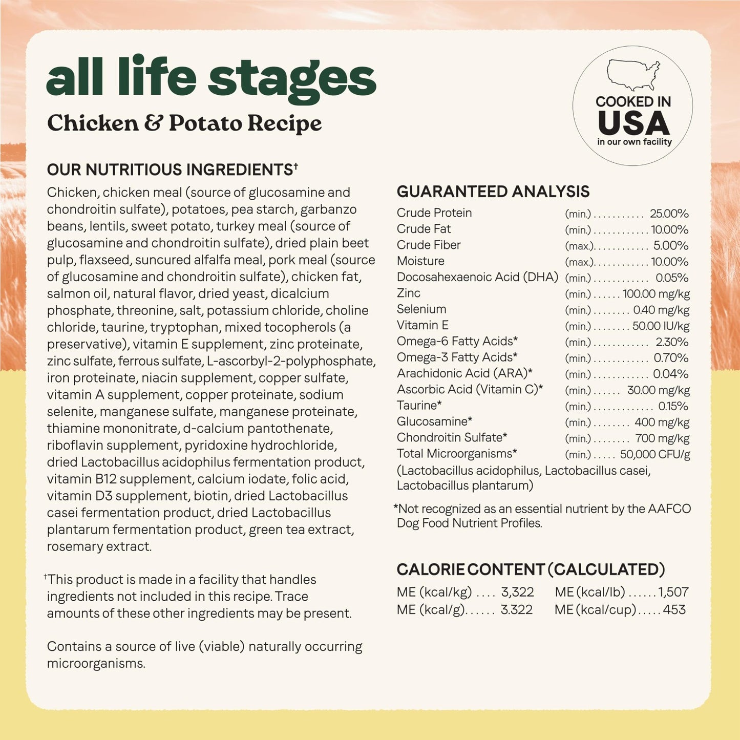 Grain Free Dog Food for All Life Stages, Real Chicken & Potato, 4 lb Bag5