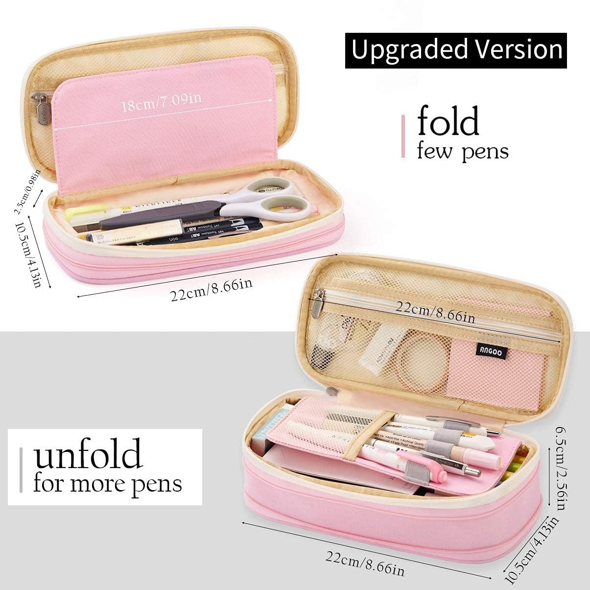 Large Capacity Pencil Case   Big Storage Organizer for Office, School, College  2