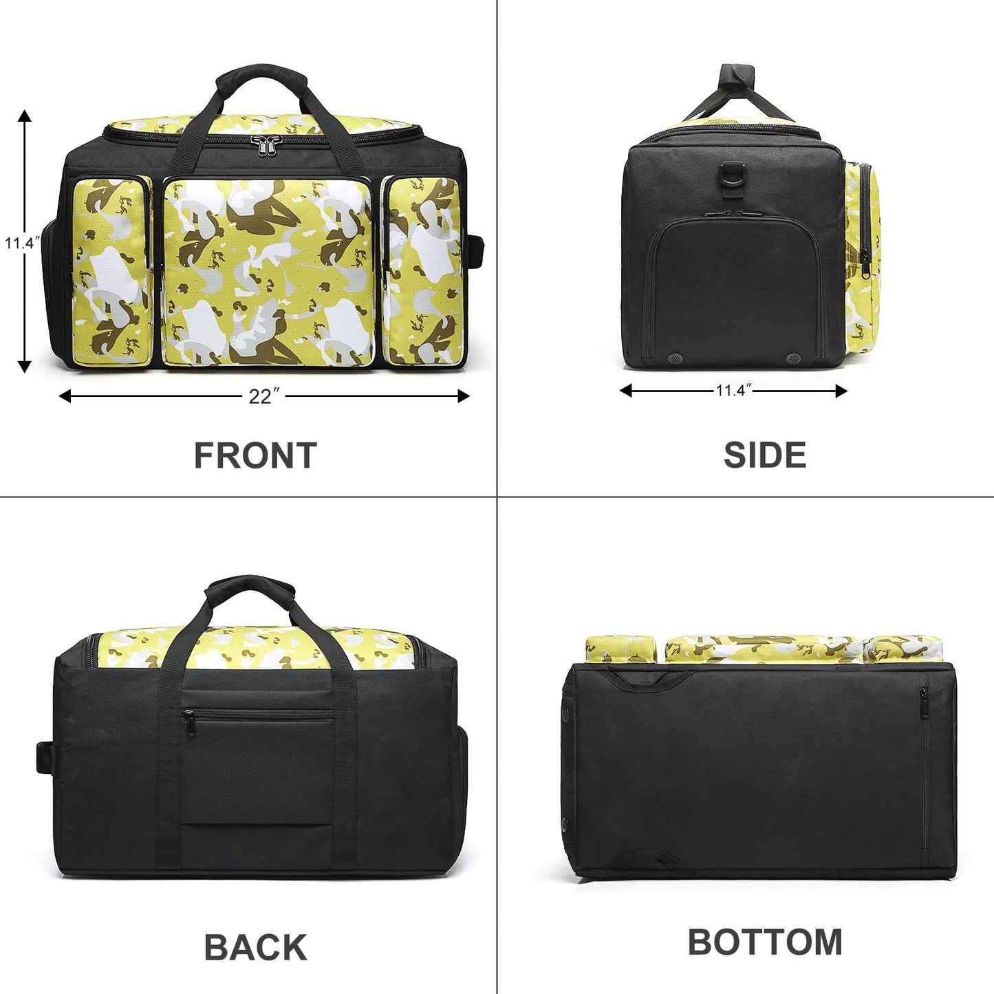 4-Way Gym Duffle Bag with Shoe Compartment & Wet Pocket - Versatile Sports Backp2