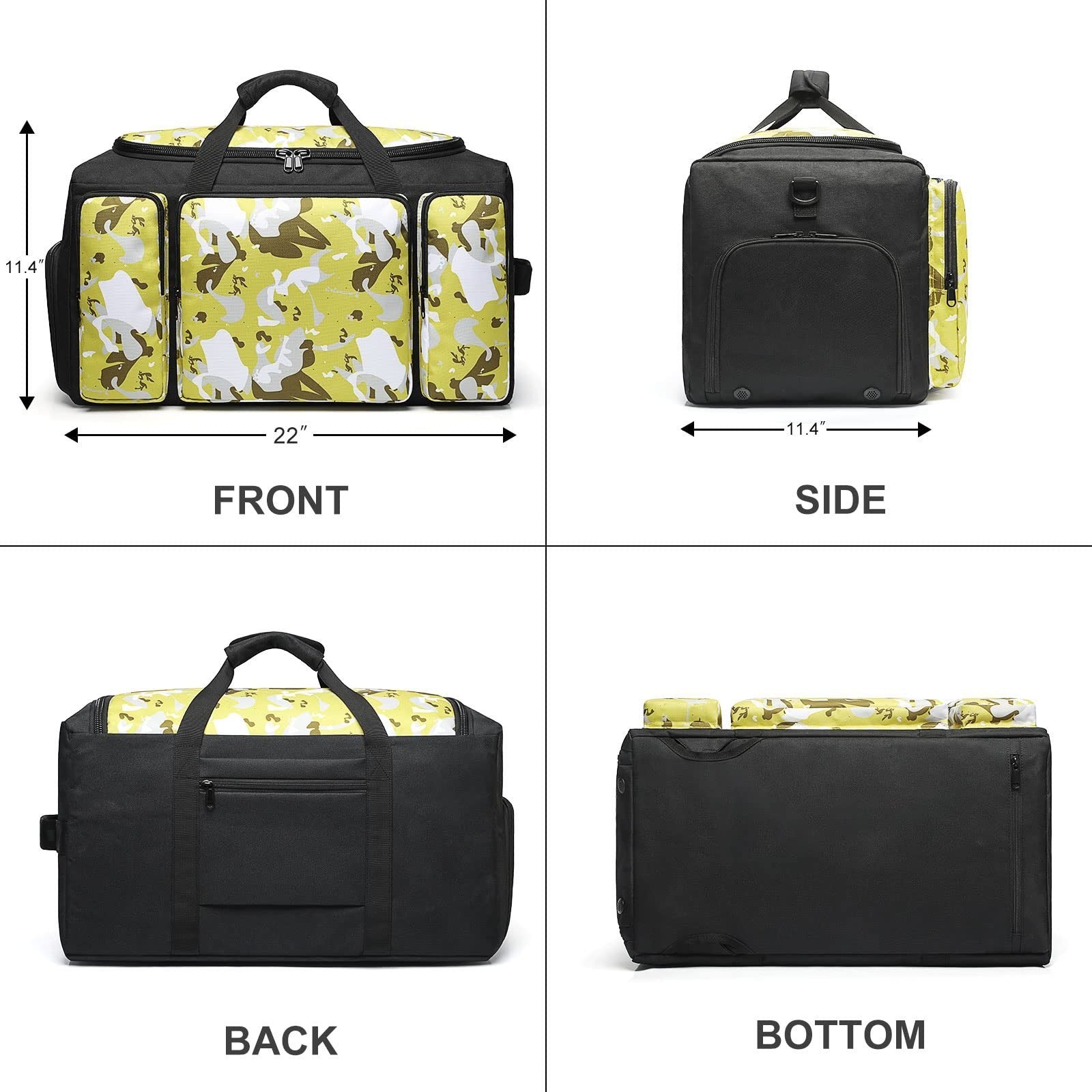 4-Way Gym Duffle Bag with Shoe Compartment & Wet Pocket - Versatile Sports Backp2