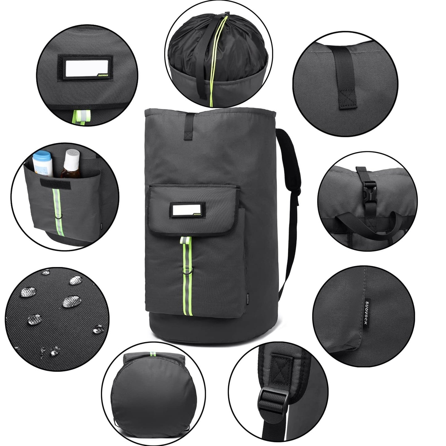 Optimized eBay Title:  "Extra-Large Heavy Duty Laundry Backpack - Durable Draws4