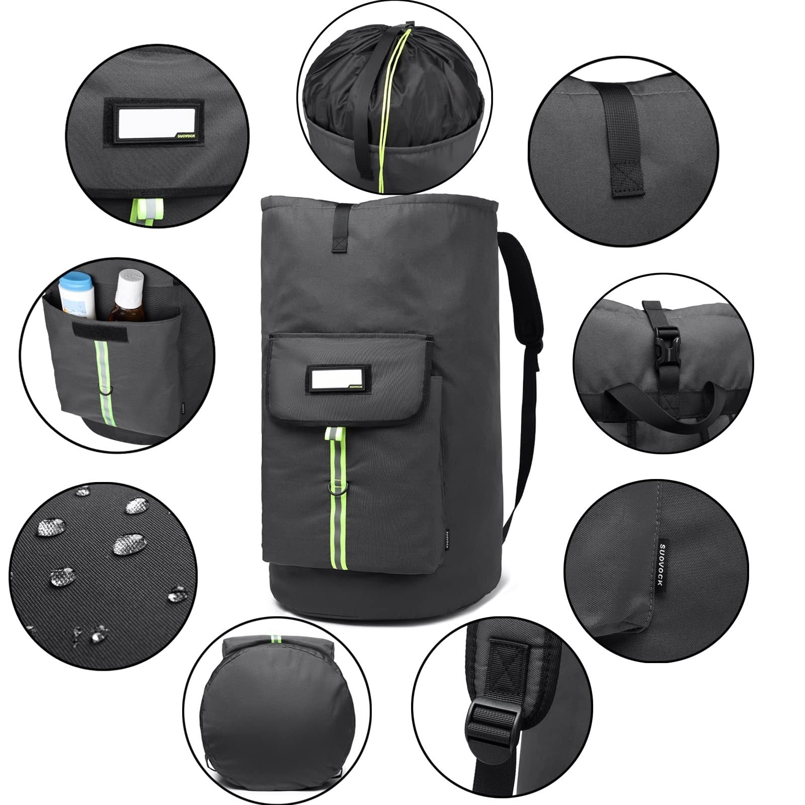 Optimized eBay Title:  "Extra-Large Heavy Duty Laundry Backpack - Durable Draws4