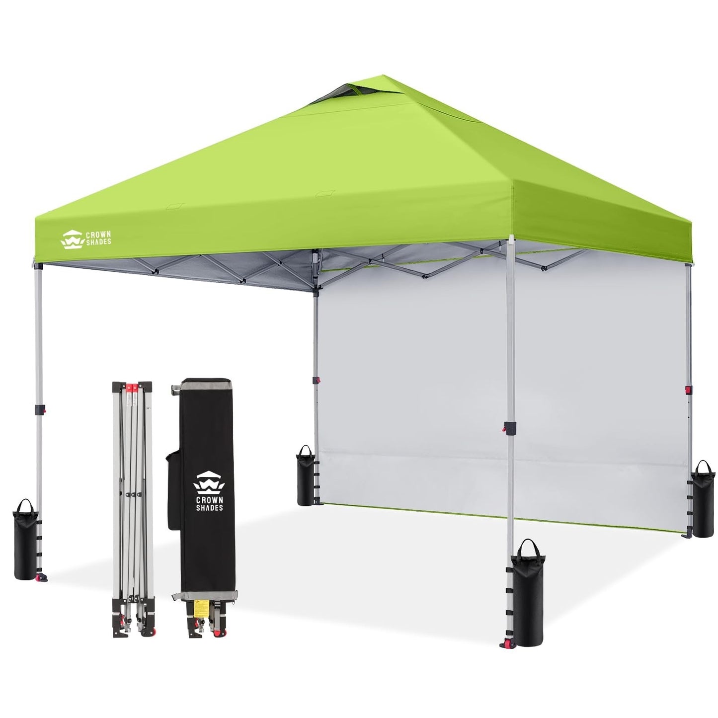 10x10 Pop Up Canopy Tent with Side Wall, Easy Setup Outdoor Shelter for Events,1