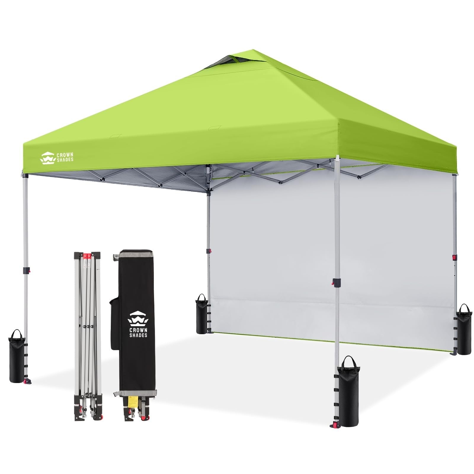 10x10 Pop Up Canopy Tent with Side Wall, Easy Setup Outdoor Shelter for Events,1