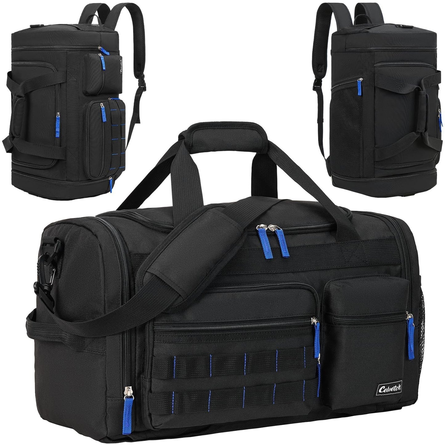 3-in-1 Gym Bag for Men & Women, 31L Sports Duffel Backpack, Wet Pocket & Shoe Co1
