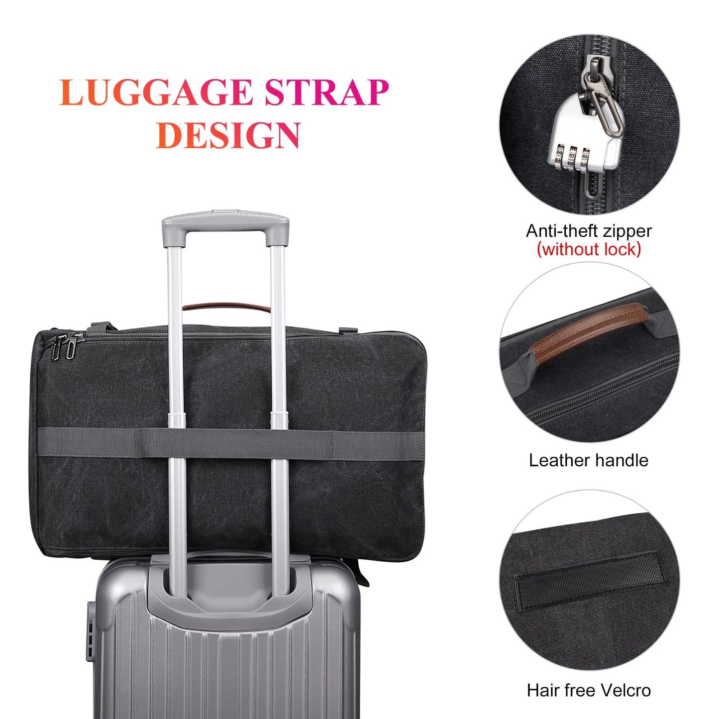 Vintage Canvas Travel Backpack for Men, Stylish Laptop Bag, Durable & Spacious4