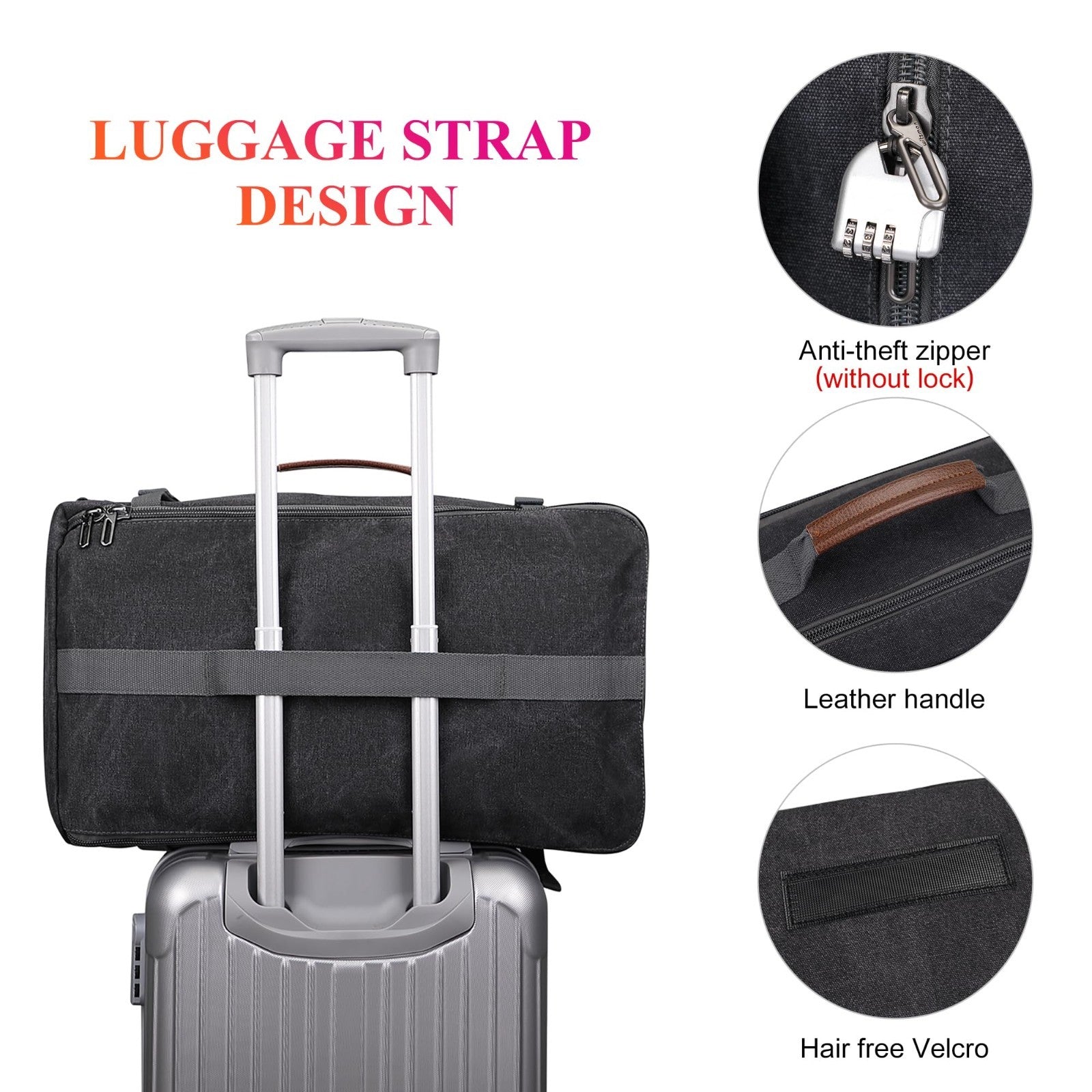 Vintage Canvas Travel Backpack for Men, Stylish Laptop Bag, Durable & Spacious4