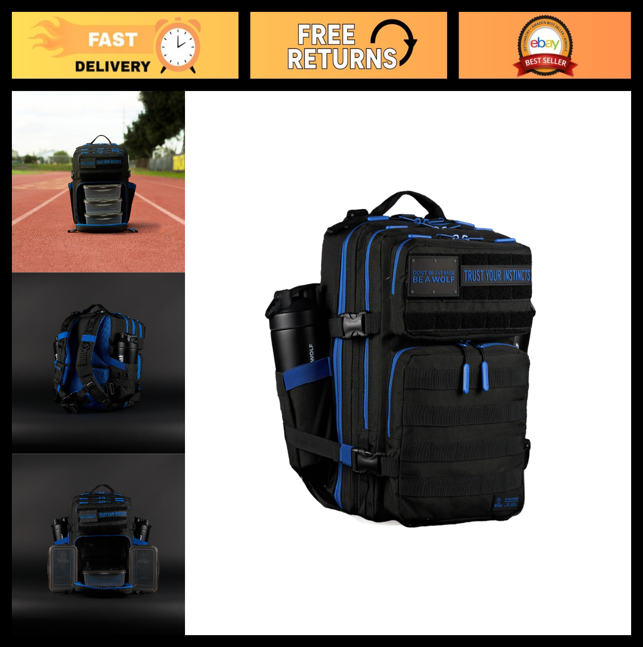 35L Meal Prep Backpack   Organize Food Containers, Built in Lunch Box & Cooler6