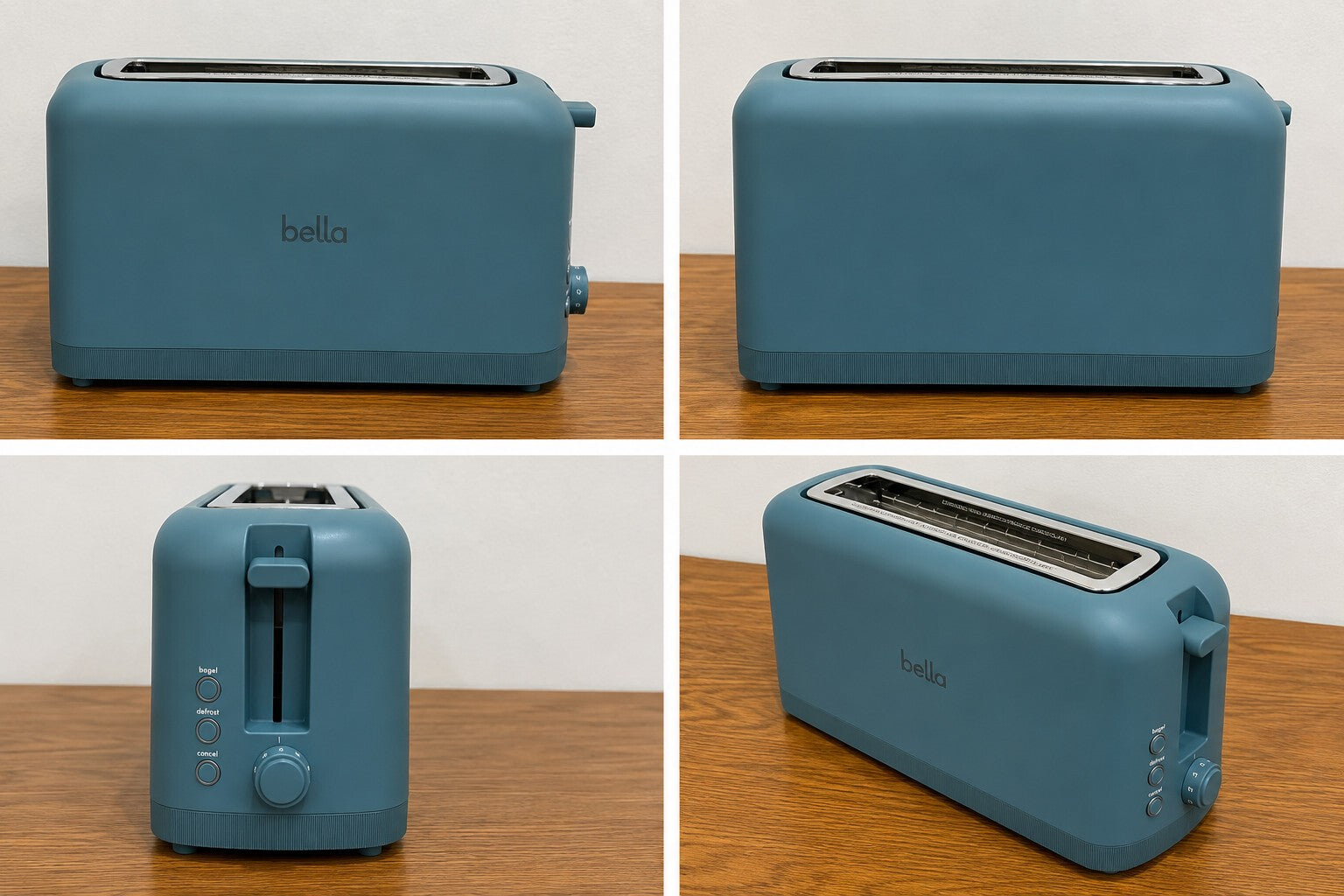 4 Slice Slim 10in Long Slot Toaster 6 Shade 900W Surf0