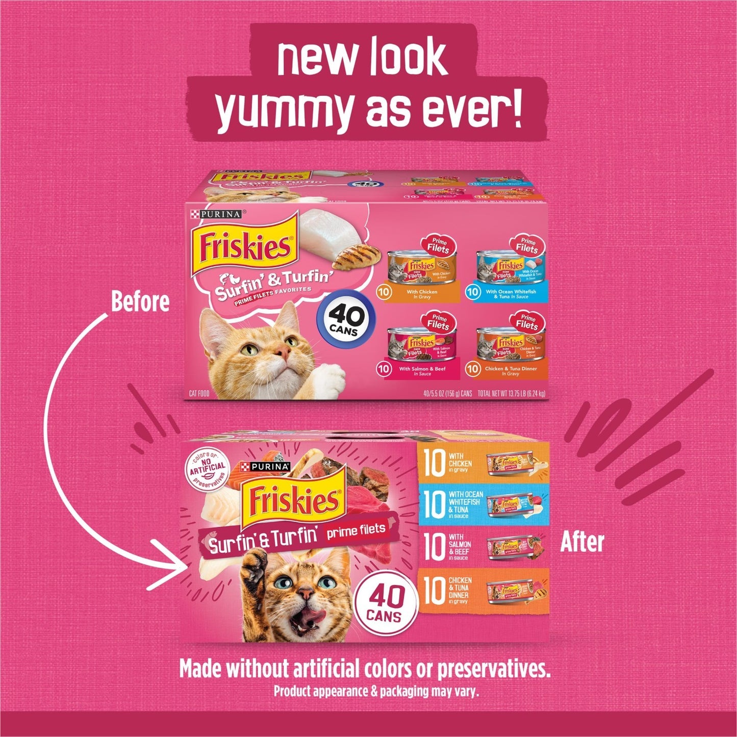 Prime Filets Cat Food Variety Pack   40 Cans, 5.5 oz   Gourmet Wet Cat Food2