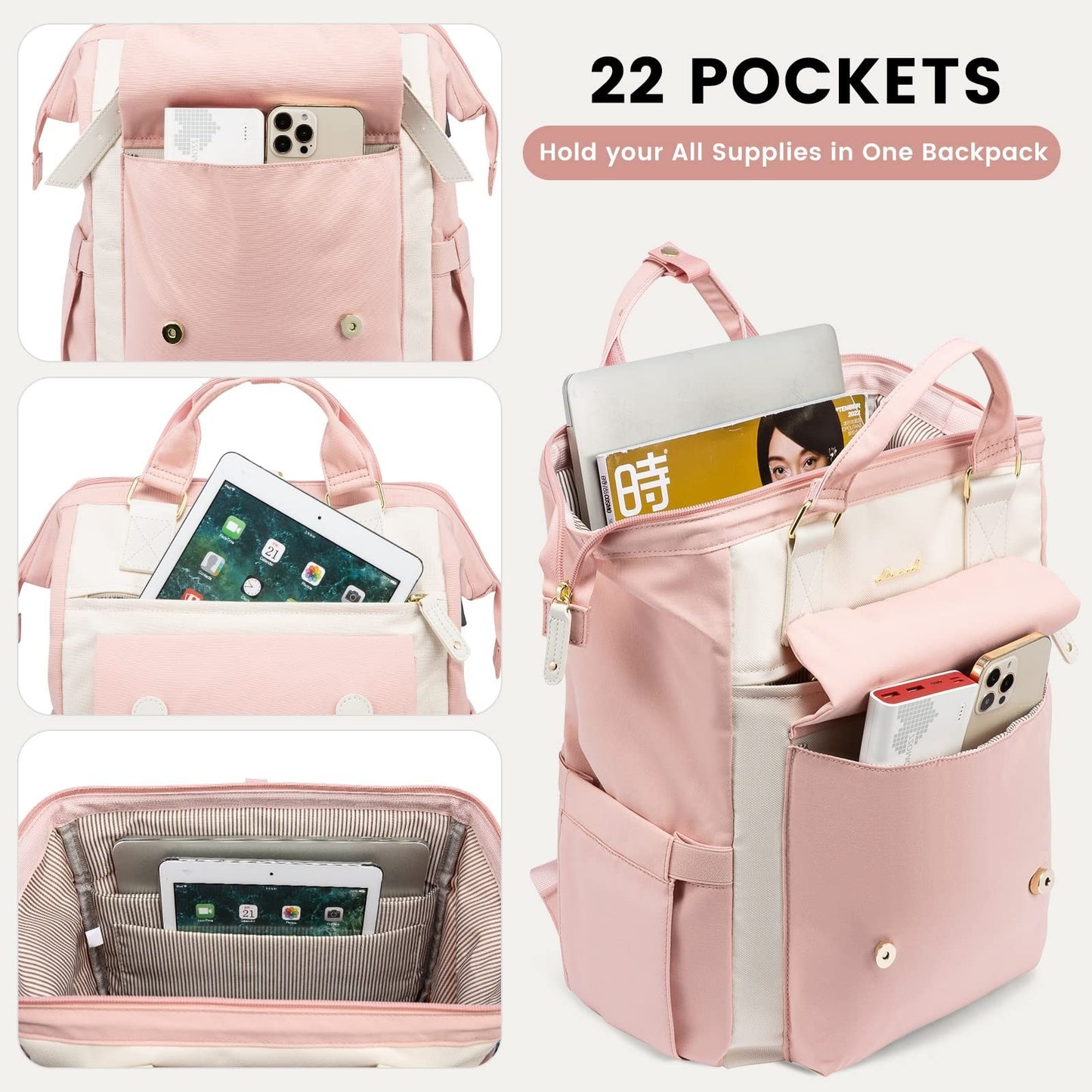 Stylish 15.6" Laptop Backpack for Women   Work, Travel, Teacher, Casual Daypack2