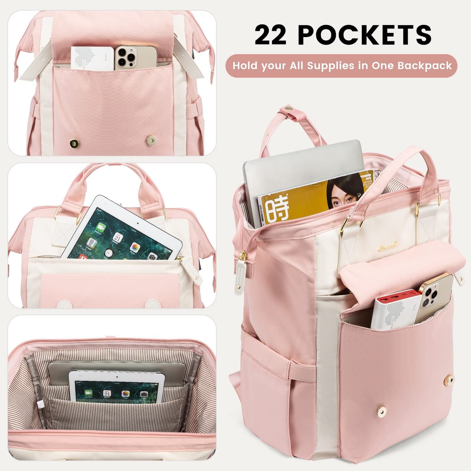 Stylish 15.6" Laptop Backpack for Women   Work, Travel, Teacher, Casual Daypack2