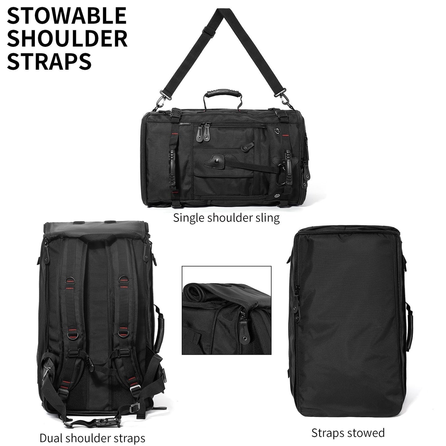 Large Capacity Travel Hiking Sports Backpack Duffle Bag 60L Convertible Laptop B4