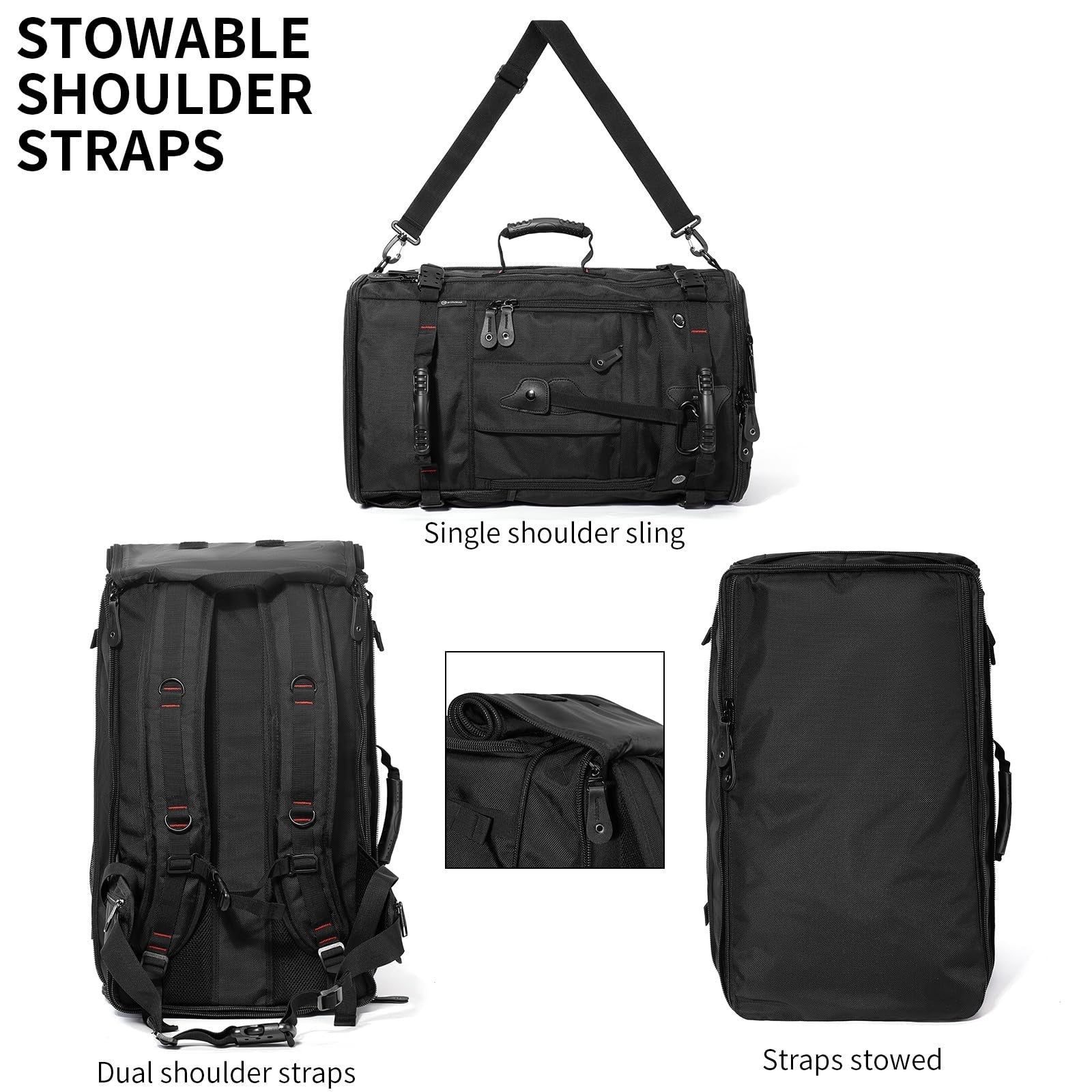 Large Capacity Travel Hiking Sports Backpack Duffle Bag 60L Convertible Laptop B4