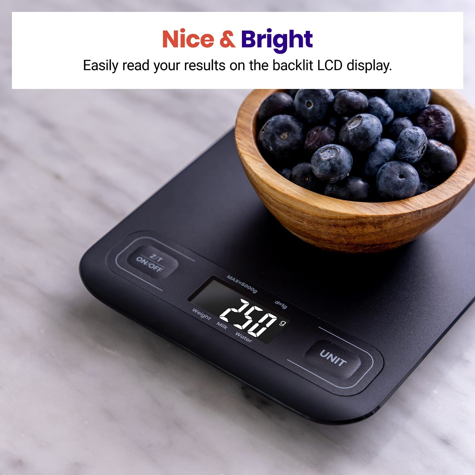 Digital Kitchen Scale   Grams & Ounces, Tare Function, Ideal for Baking, Keto, M3