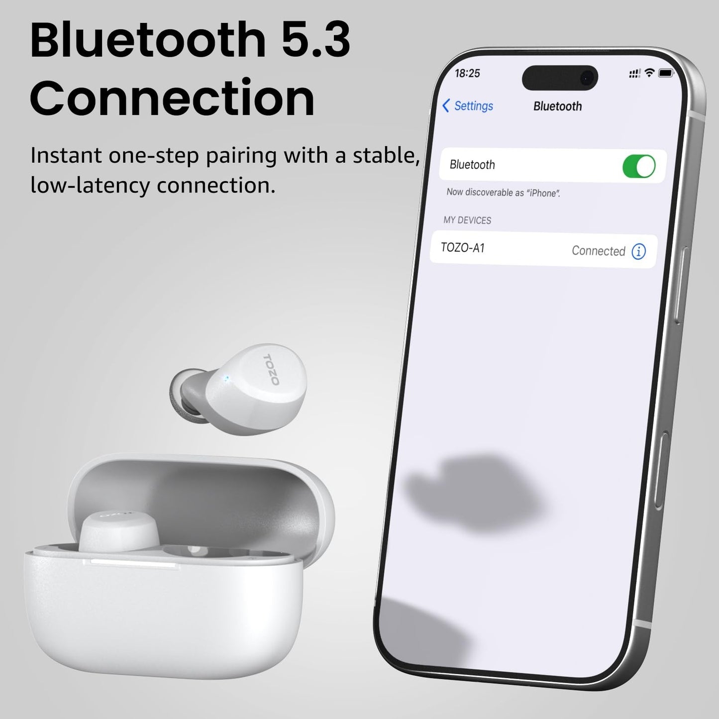 Wireless Earbuds Bluetooth 5.3, IPX5 Waterproof, AI Call Mics, Premium Sound, Ch8