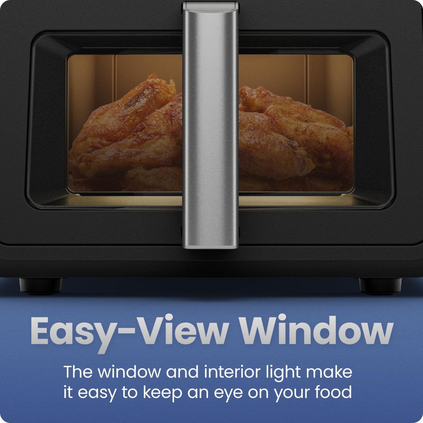 9 Qt Air Fryer   7 in 1 High Powered 450°F, XL Basket, Viewing Window, Crisp Res7