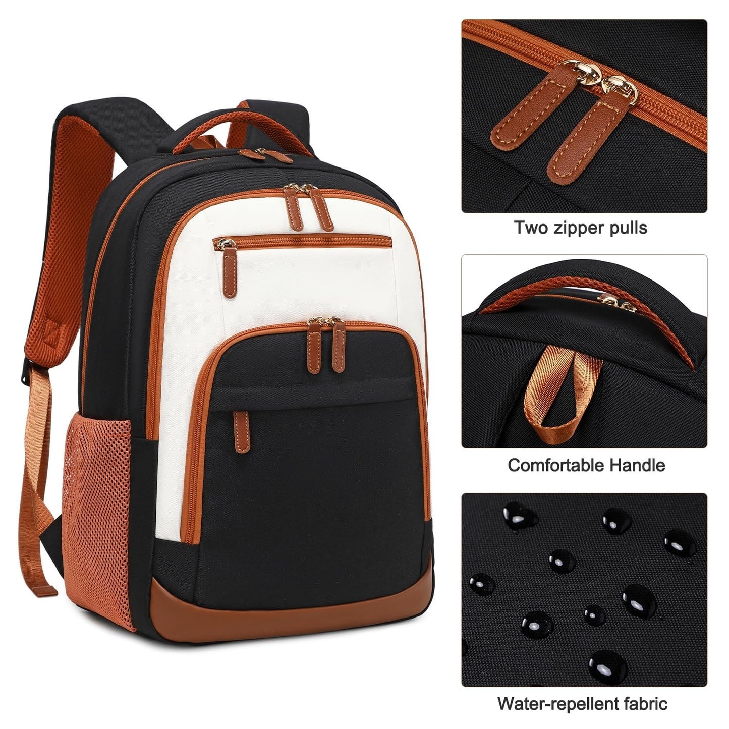 40L Travel Backpack for Men & Women, TSA Approved Carry-On, Fits 17" Laptop, Bla3