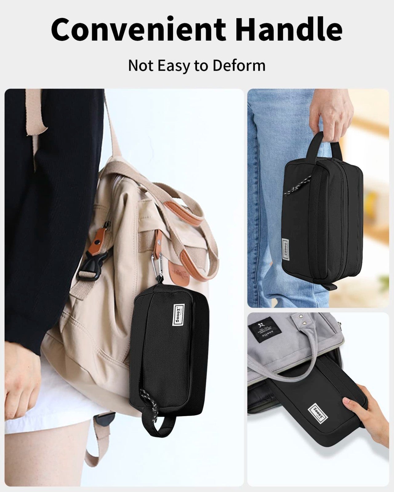 Large Capacity Pencil Case Organizer   Canvas Pouch with Compartments & Handle,4