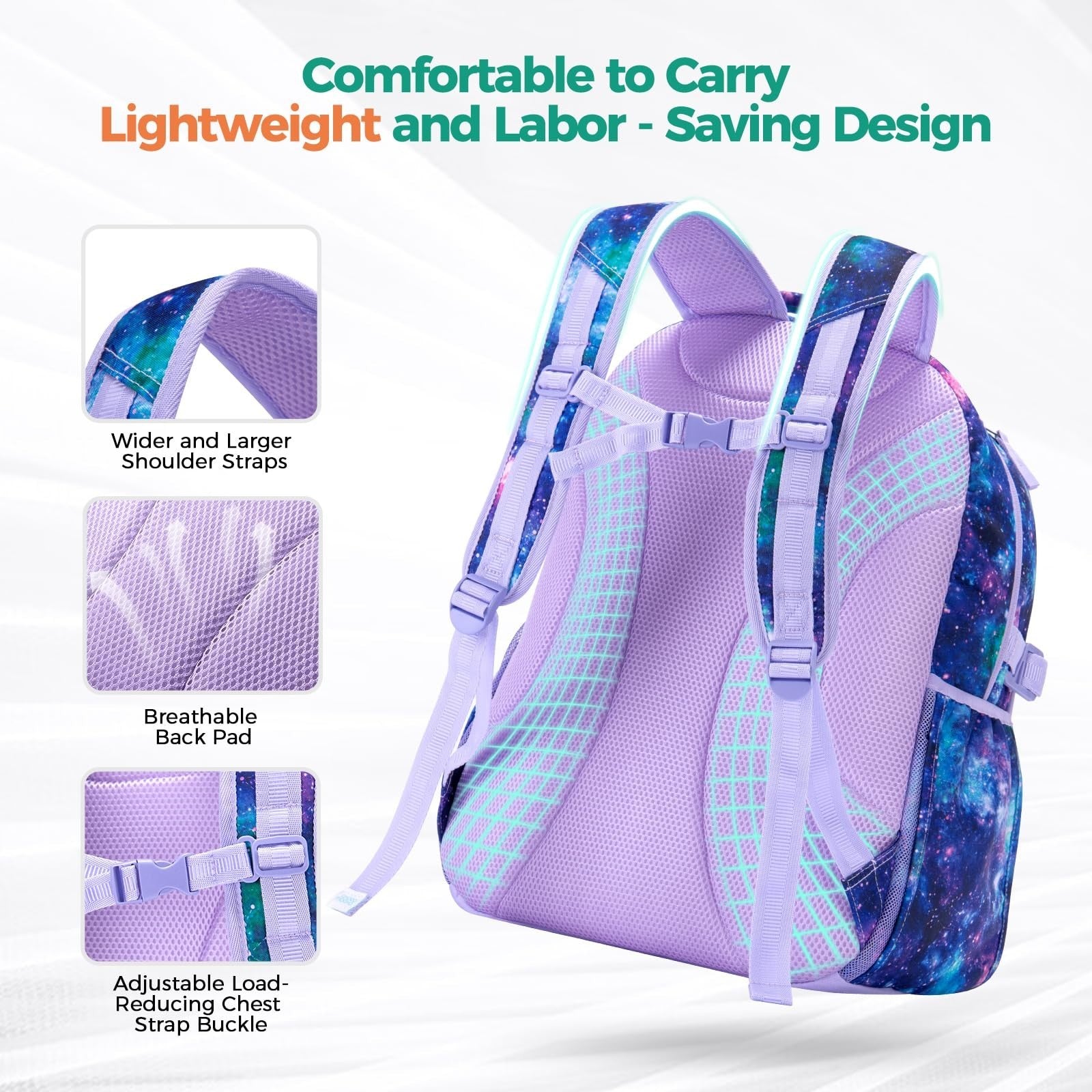 Girls Butterfly Backpack Set with Lunch Box & Water Bottle   17" Bookbag for Age4
