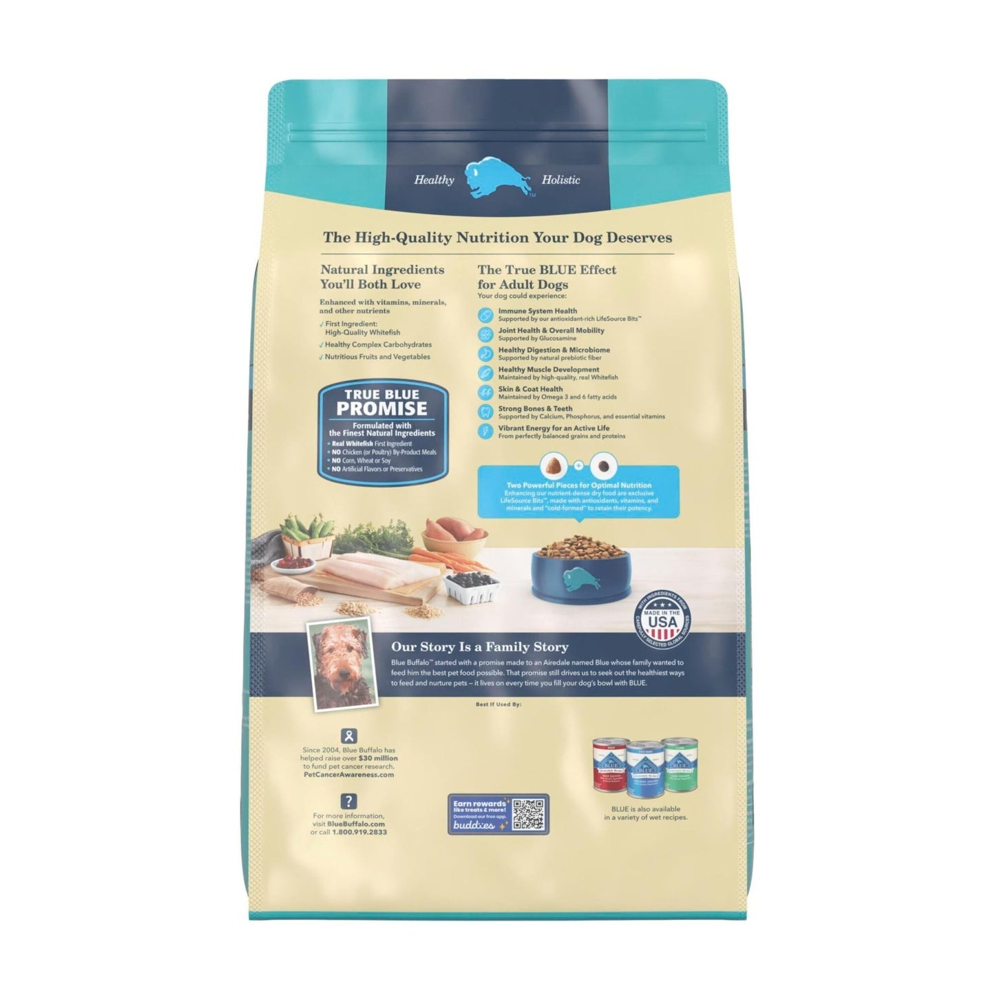 Premium Fish Recipe Adult Dry Dog Food   15 lb, Life Protection Formula, Healthy2