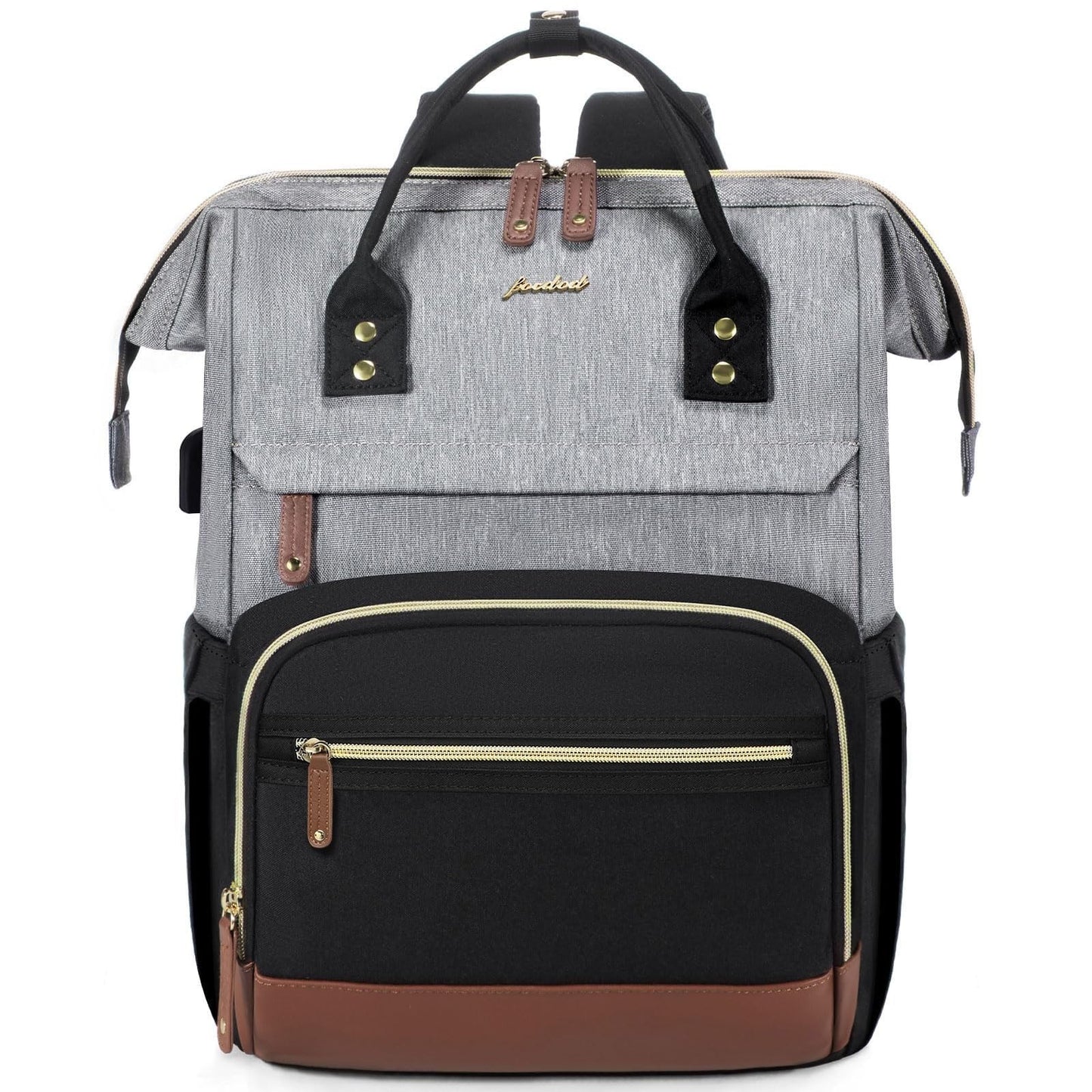 Stylish Laptop Backpack for Women, 15.6" Work Bag with USB Port, Large Capacity5