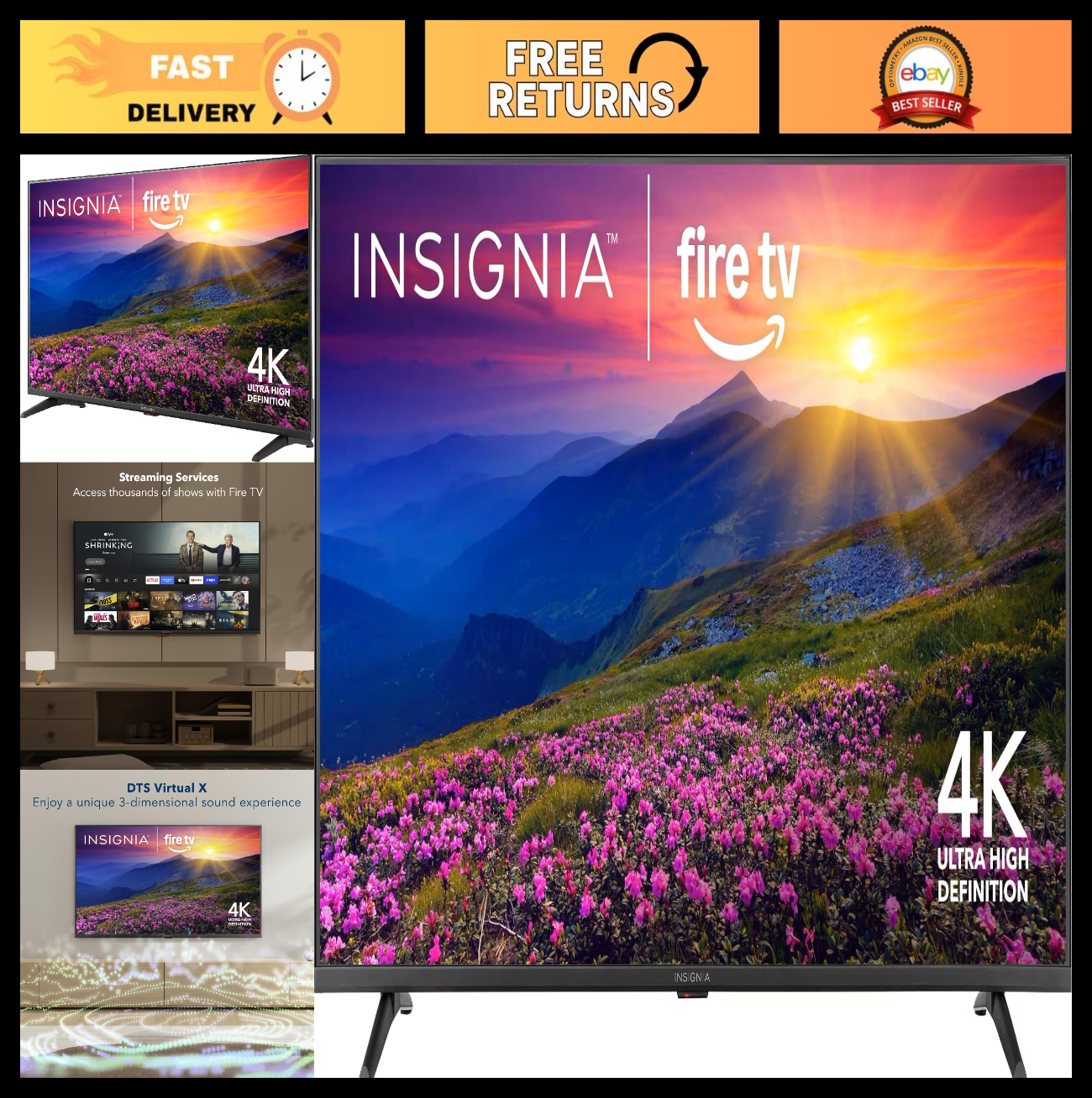 85" 4K UHD Smart LED TV with Alexa Voice Remote   F50 Series, Fire TV, HDR0