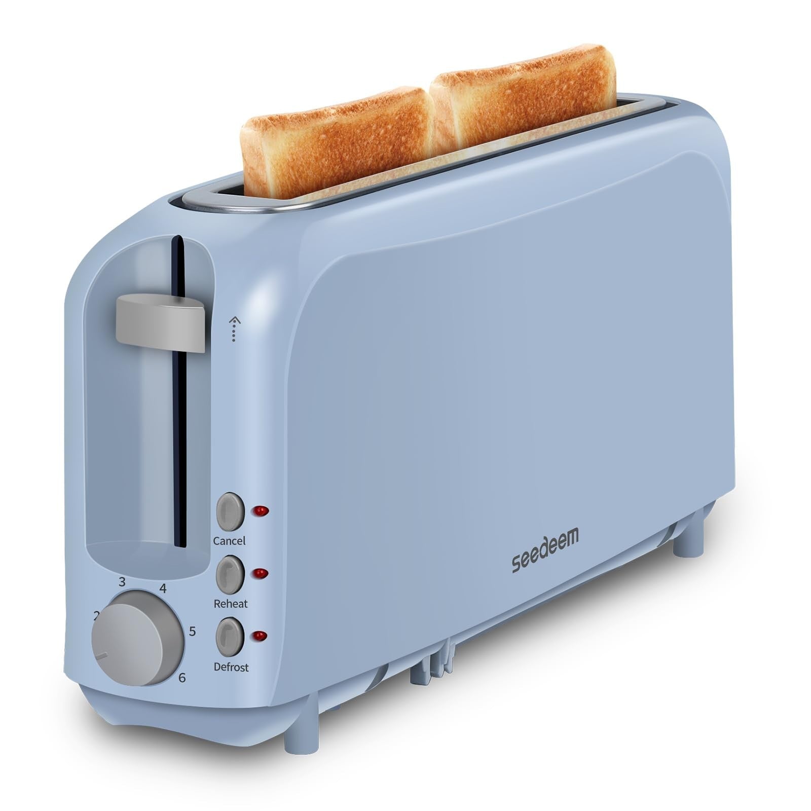 2-Slice Slim Toaster with Long Slot for Bagels & Artisan Bread, 6 Shade Settings1