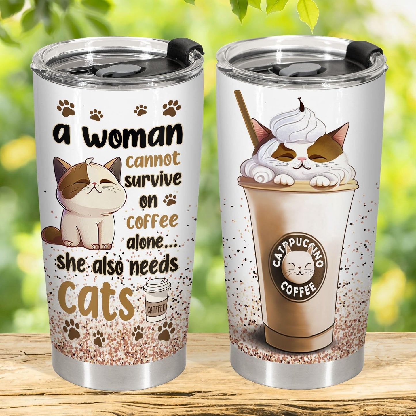 Funny Cat Mom Travel Mug 20oz   Cute Coffee Tumbler Gift for Cat Lovers & Friend2