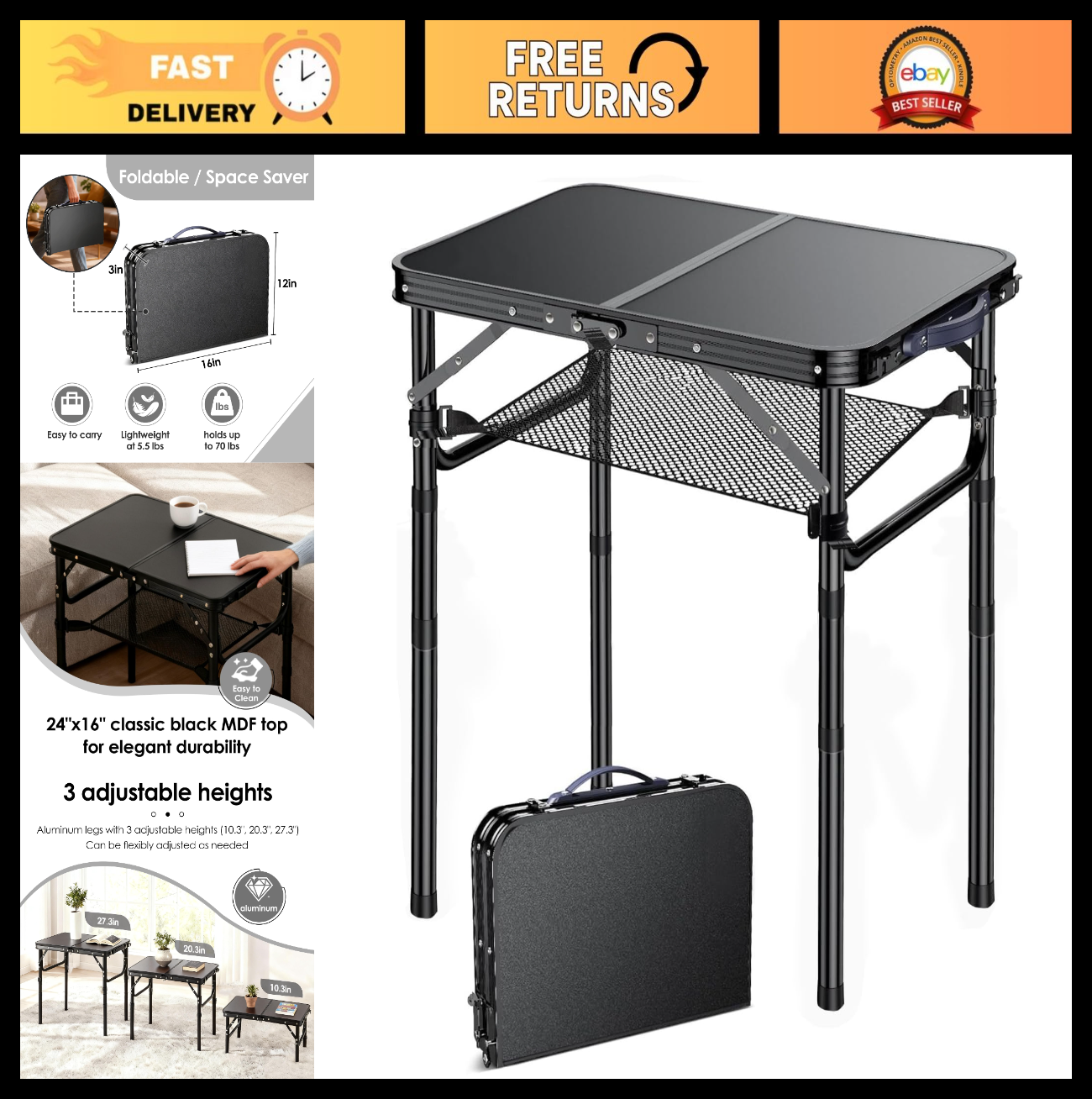 Here’s an optimized eBay title for the product:"Adjustable Folding TV Tray Tab0