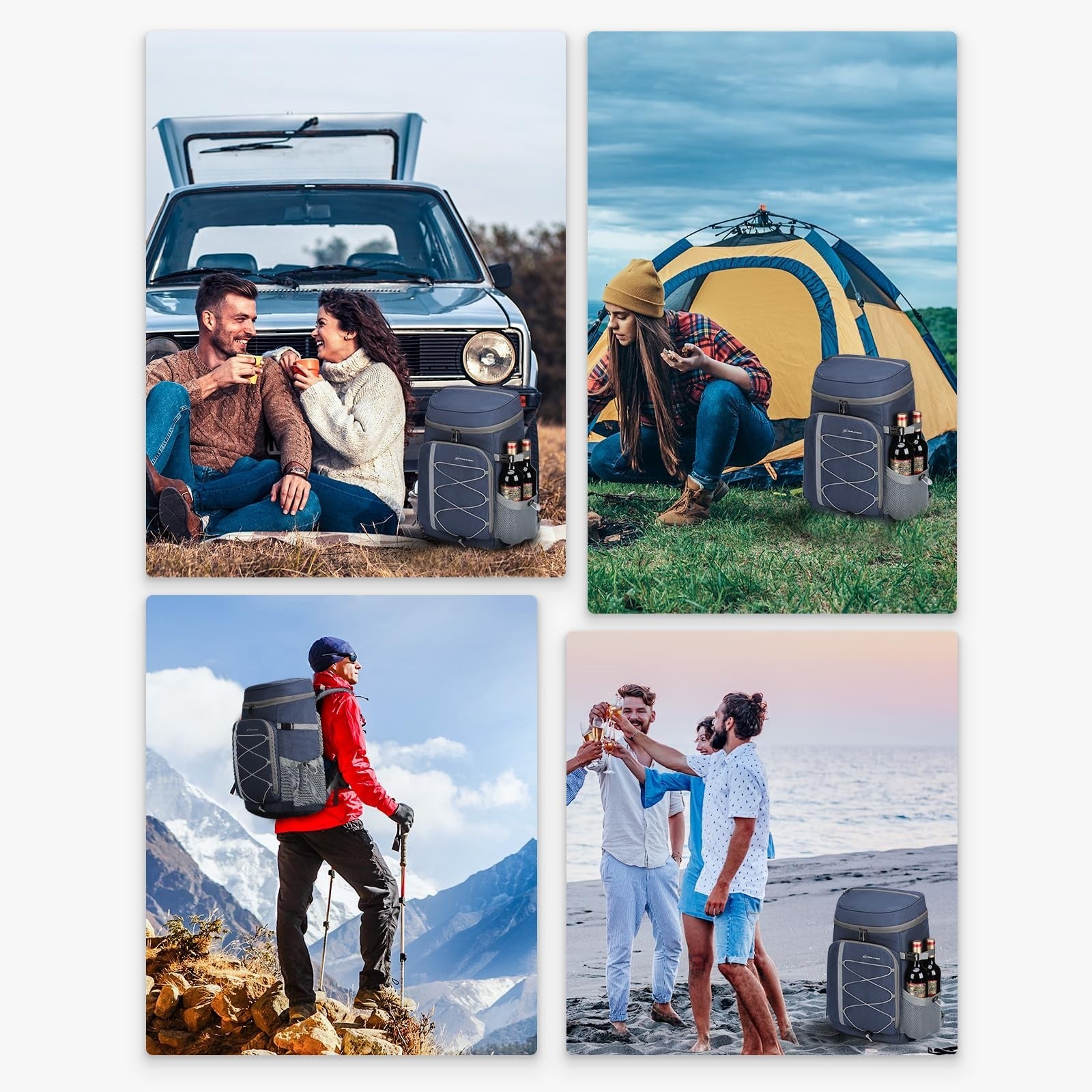 Insulated Soft Cooler Backpack - 35/50 Can Capacity for Camping, Hiking & Beach8