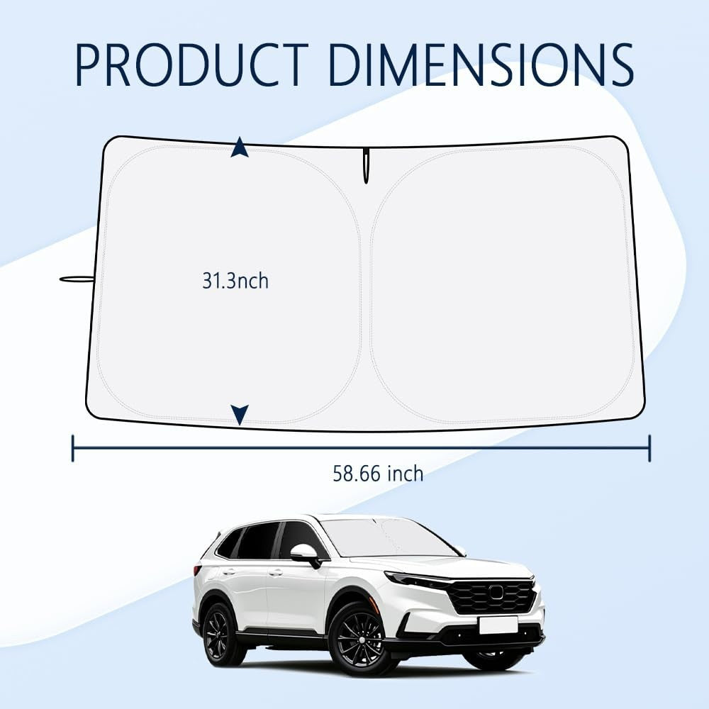 Car Windshield Sun Shade for Honda CRV 2023-2026 - Foldable Oxford Cloth Heat Bl2