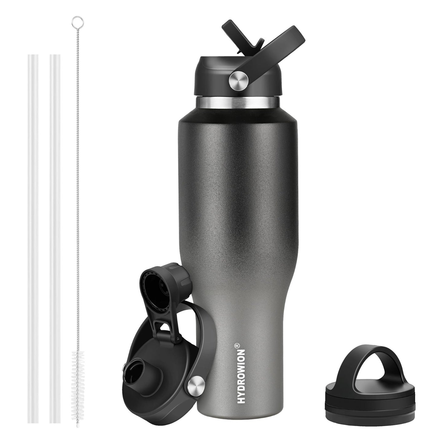 Insulated 40 oz Stainless Steel Water Bottle - Keeps Cold 48hrs, Hot 24hrs, Leak1