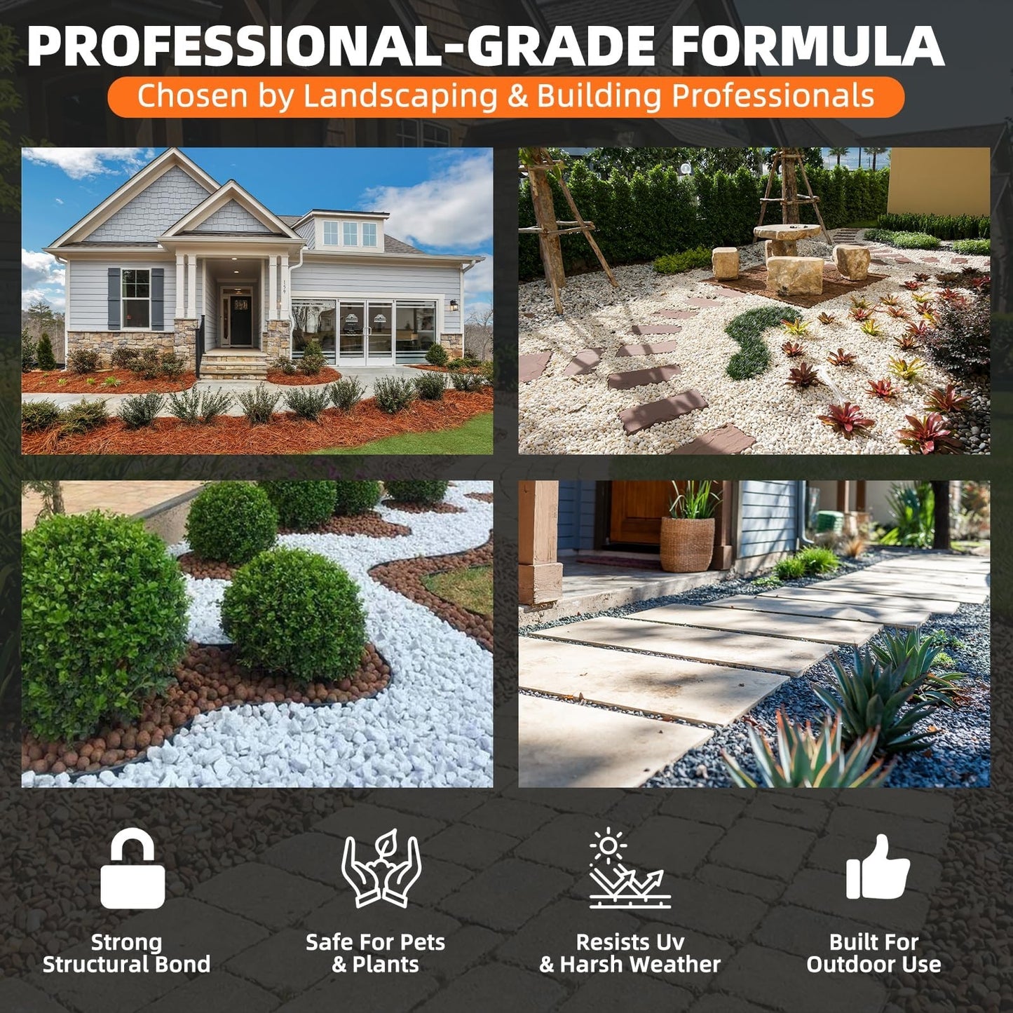 1 Gallon Landscape Adhesive, Ultra-Stick Mulch & Gravel Binder, Non-Toxic Spraye6