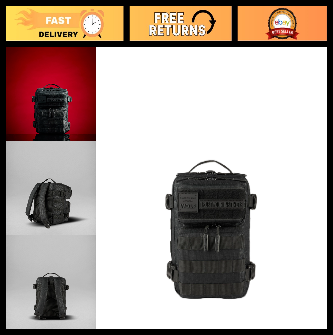 Compact Tactical Backpack for Men & Women | Lightweight Everyday Carry Gym Bag0