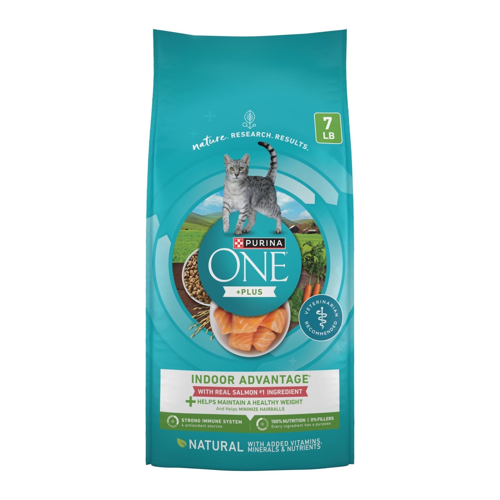 Natural Low Fat Indoor Cat Food, High Protein Weight Control with Real Salmon  0