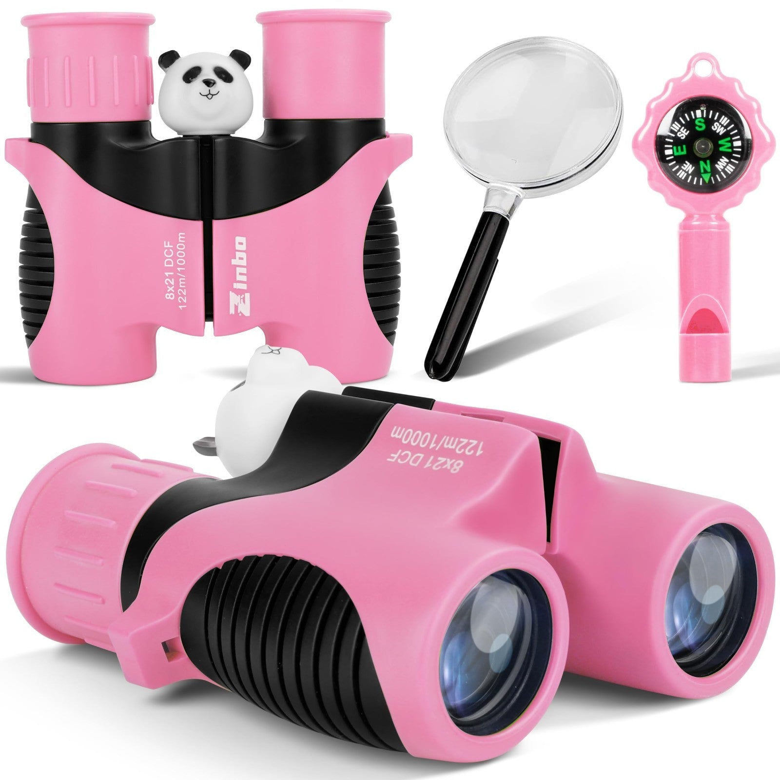 Kids Binoculars for Bird Watching & Hiking, Outdoor Learning Toy with Compass &8