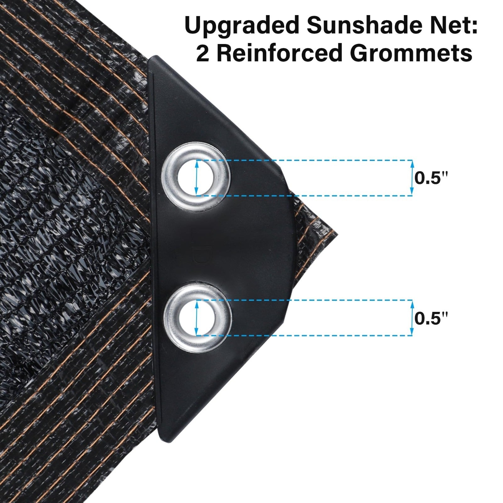 70% Black Shade Cloth 8x10 FT - Garden Mesh Tarp for Greenhouse, Patio, Plants,3