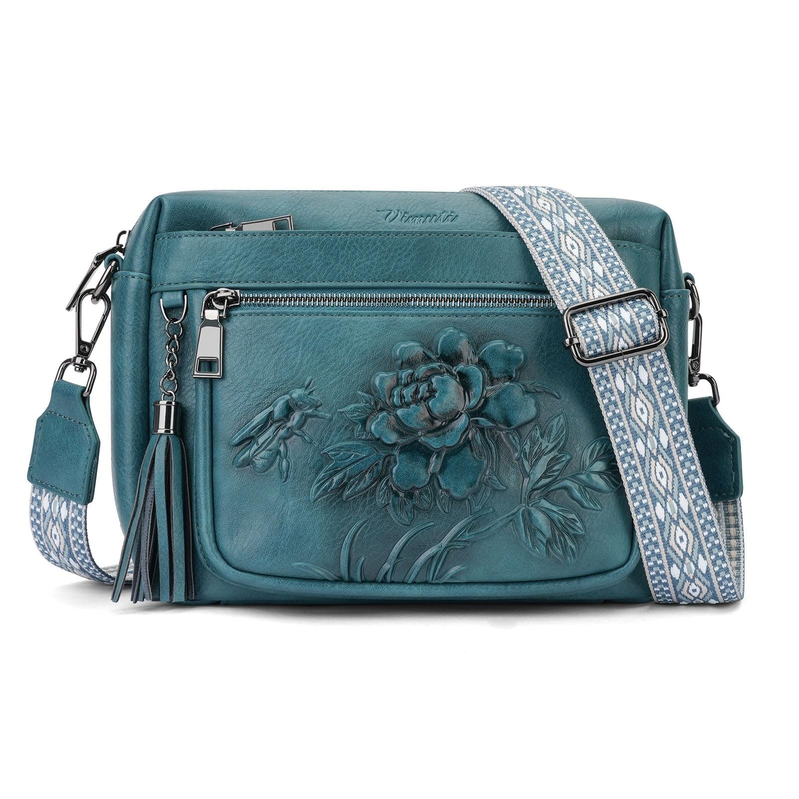 Vegan Leather Crossbody Bags for Women, Stylish Embossed Purse, Fashion Handbag1